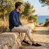 Lucas | Men's Casual Slip-On Loafers with Contrasting Sole and Stitching