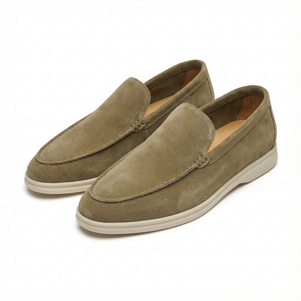 Lucas | Men's Casual Slip-On Loafers with Contrasting Sole and Stitching
