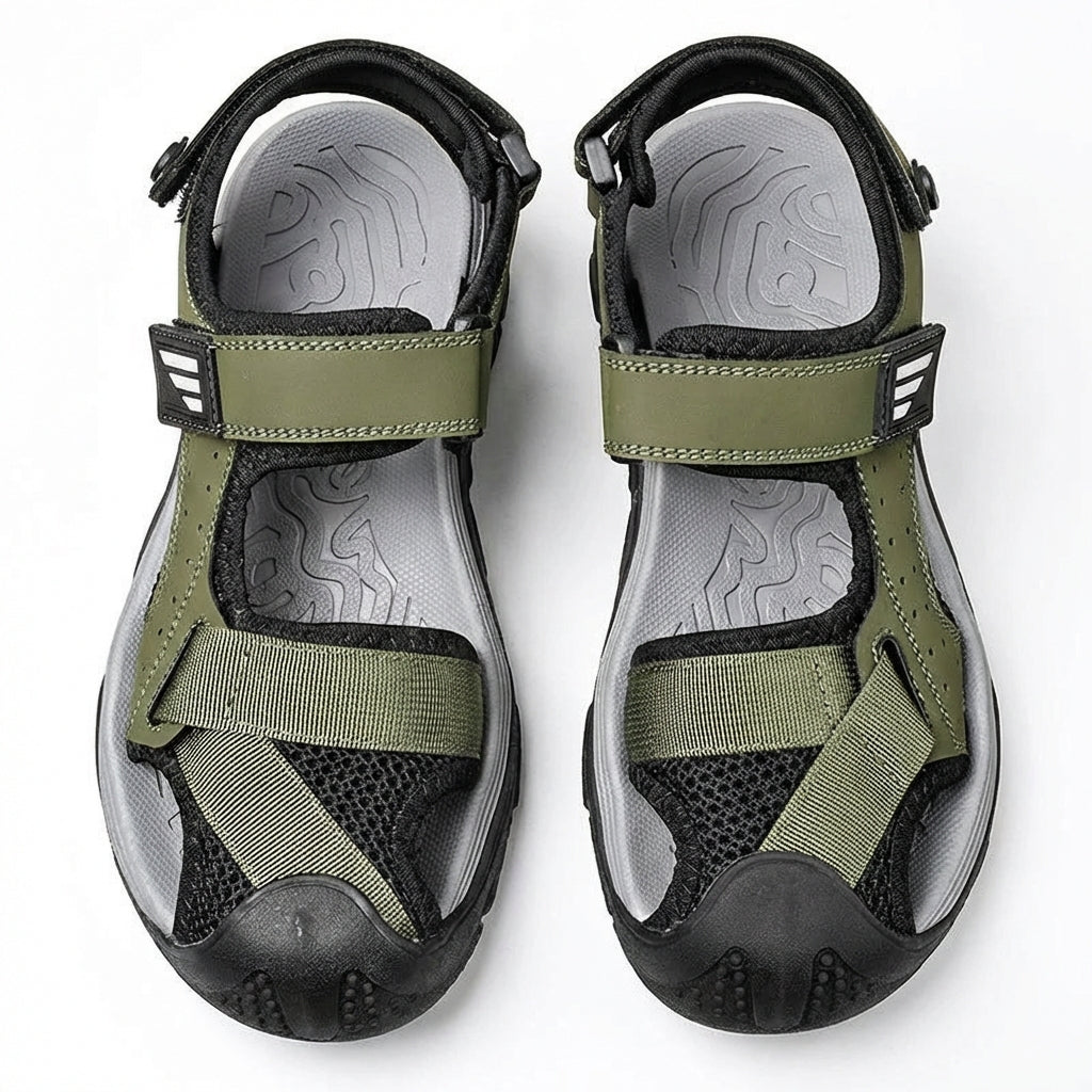Lucas Men's Trekking Sandals with Toe Protection and Adjustable Straps