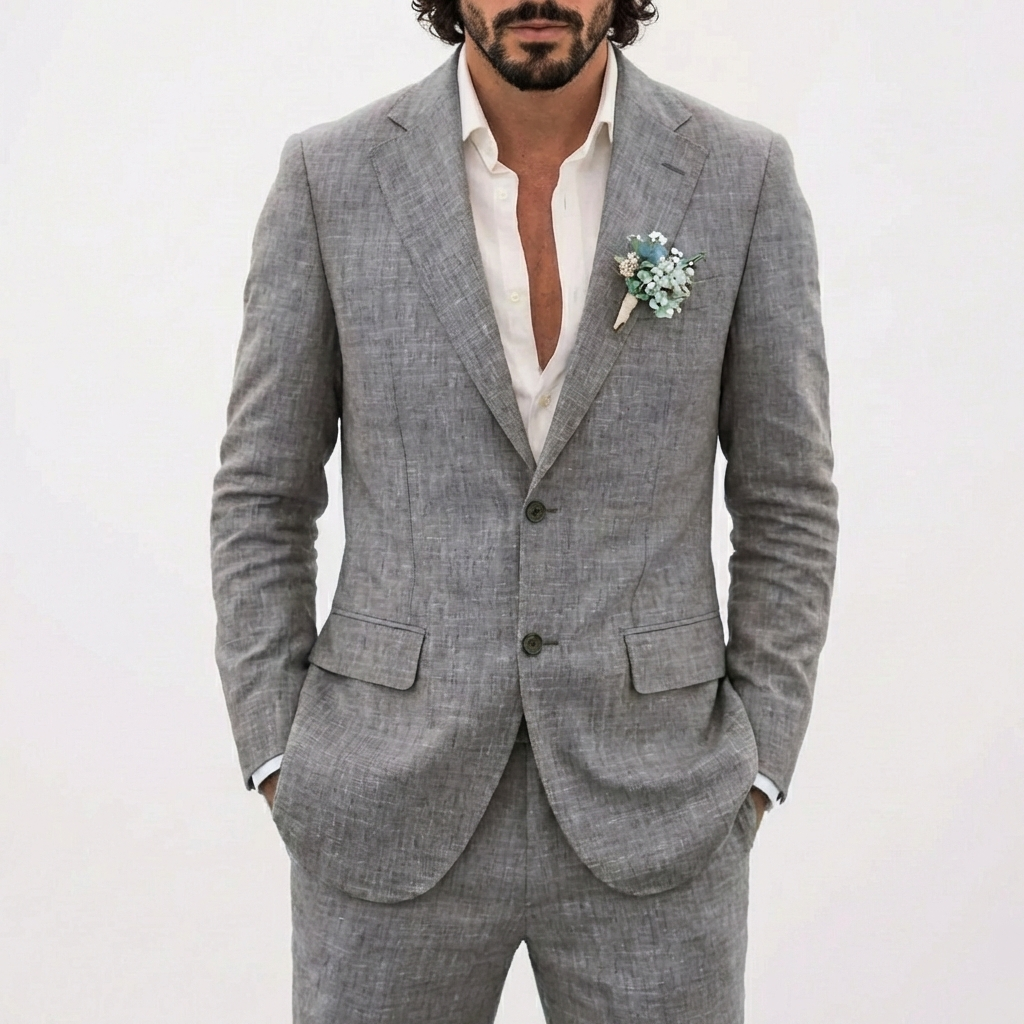 Lucas | Men's Summer Wedding Suit with Relaxed Fit and Classic Lapel