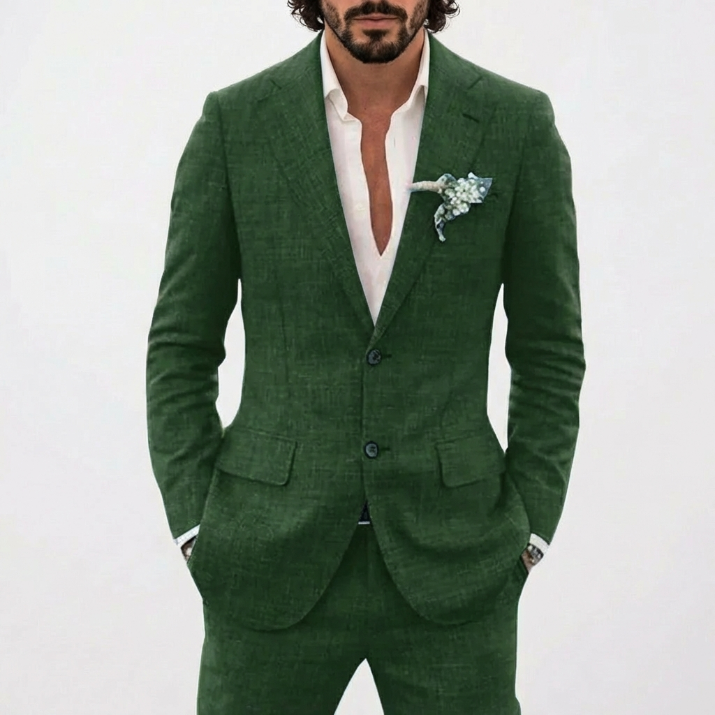 Lucas | Men's Summer Wedding Suit with Relaxed Fit and Classic Lapel