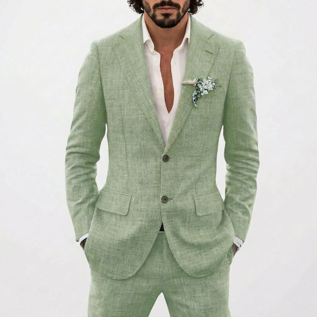Lucas | Men's Summer Wedding Suit with Relaxed Fit and Classic Lapel
