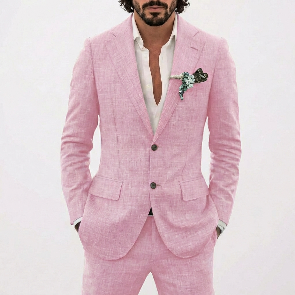 Lucas | Men's Summer Wedding Suit with Relaxed Fit and Classic Lapel