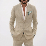 Lucas | Men's Summer Wedding Suit with Relaxed Fit and Classic Lapel