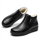 Maricela™ | Fleece-lined side-zip wedge ankle boots