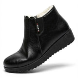 Maricela™ | Fleece-lined side-zip wedge ankle boots