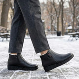 Maricela™ | Fleece-lined side-zip wedge ankle boots