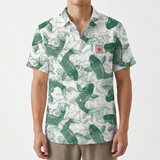 Mateo | Men's Shirt with Koi Print and Mao Collar | Casual