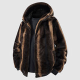 Men's Hooded Faux Fur Coat