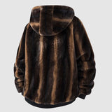 Men's Hooded Faux Fur Coat