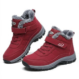 Montya™ | Plush-lined hook-and-loop lace-up ankle snow boots