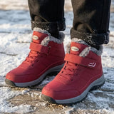 Montya™ | Plush-lined hook-and-loop lace-up ankle snow boots