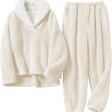 Tiny™ | Sherpa-collar fleece loungewear set