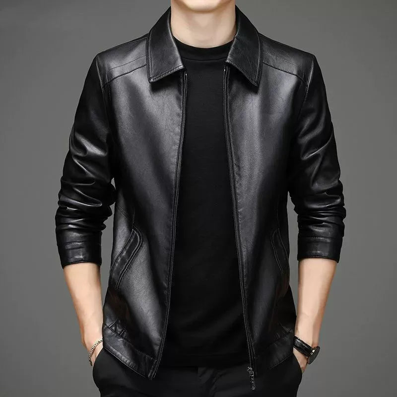Relaxed Fit Leather Jacket