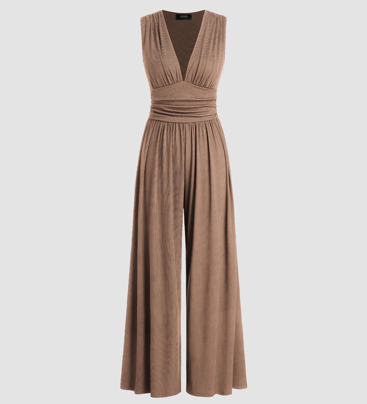 V-Neck Elegant Wide-Leg Jumpsuit