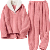 Tiny™ | Sherpa-collar fleece loungewear set