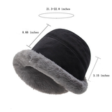 Eira™ | Faux-fur trim corduroy cloche hat