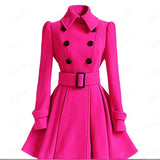 Violaine™ | Double-Breasted Belted Fit-and-Flare Coat