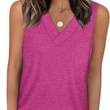 V-Neck Casual Sleeveless Tank Top