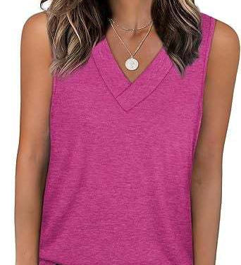 V-Neck Casual Sleeveless Tank Top