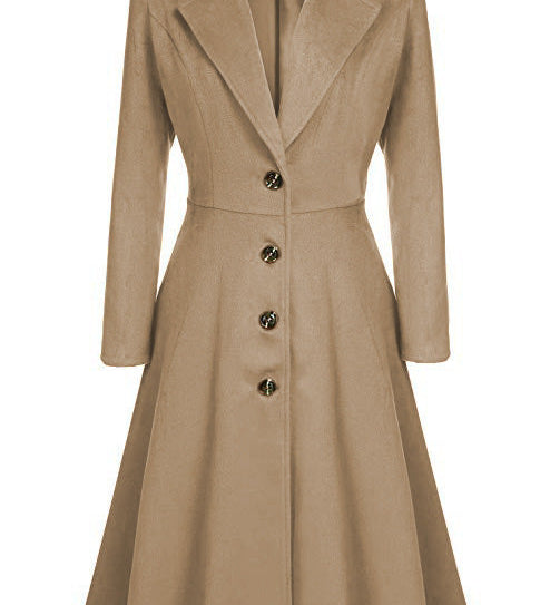 Adelina™ | Tailored Fit-and-Flare Midi Coat