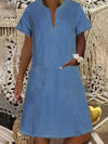 Light blue with pockets