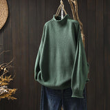 Jadya™ | Textured Wool High Collar Pullover