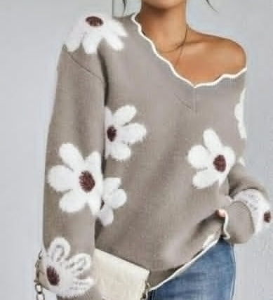 Lydia™ | Elegant Knit Sweater with Lace