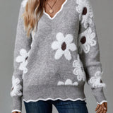 Lydia™ | Elegant Knit Sweater with Lace