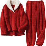 Tiny™ | Sherpa-collar fleece loungewear set