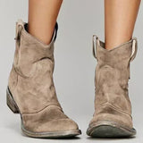 Authentic Rugged Distressed Suede Western Boots
