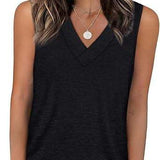 V-Neck Casual Sleeveless Tank Top
