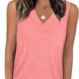 V-Neck Casual Sleeveless Tank Top