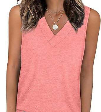 V-Neck Casual Sleeveless Tank Top