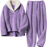 Tiny™ | Sherpa-collar fleece loungewear set