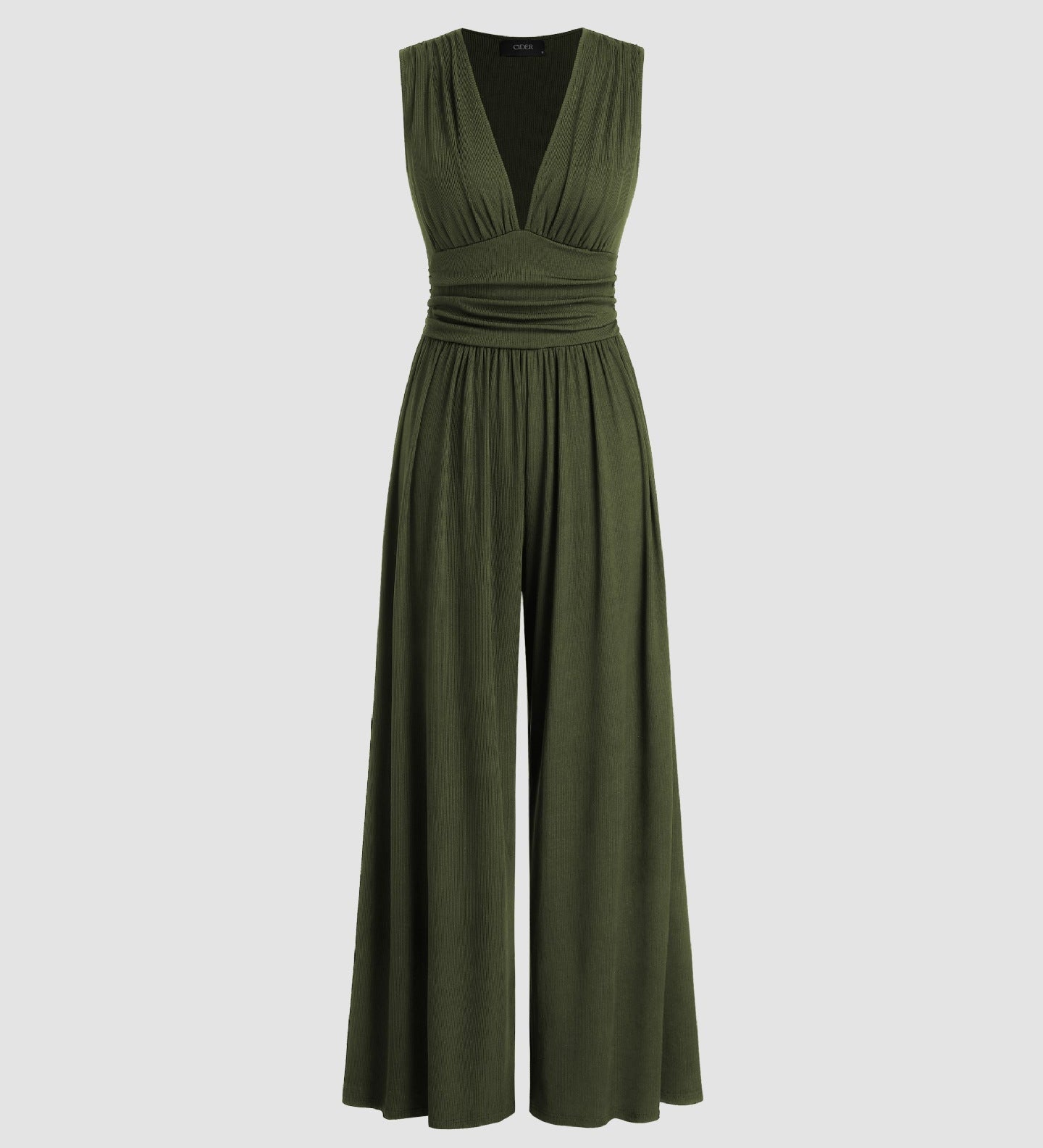 V-Neck Elegant Wide-Leg Jumpsuit