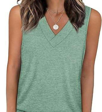 V-Neck Casual Sleeveless Tank Top