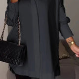 Oversized Elegant Long-Sleeve Button-Down Shirt