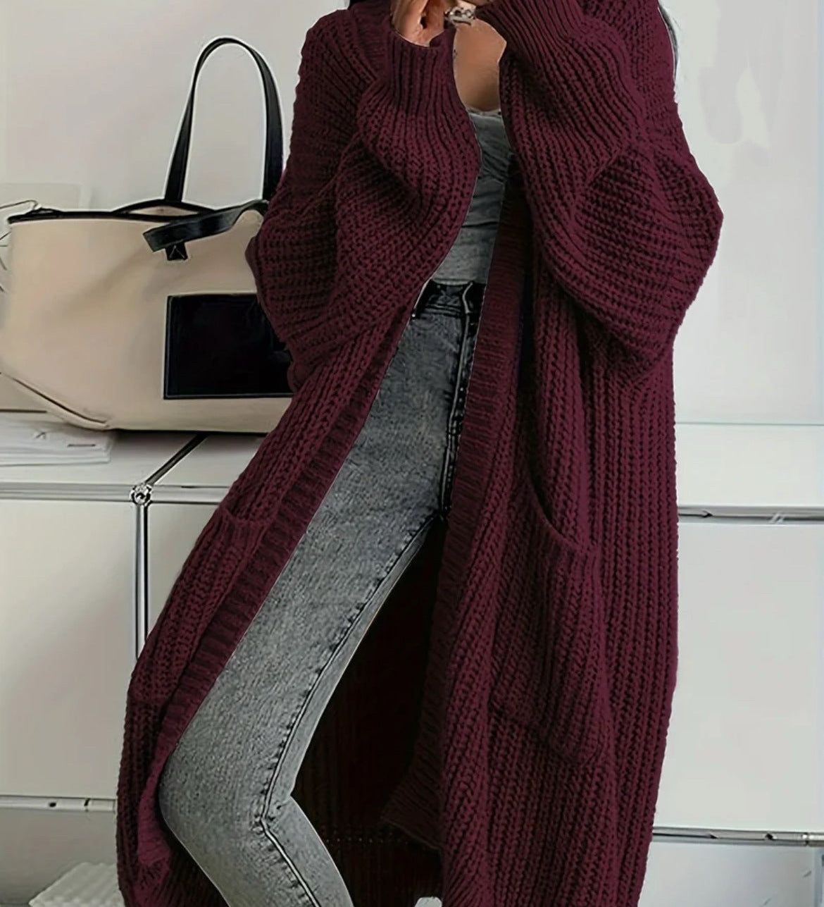 Marlene™ | Elegant Over-the-Knee Cardigan