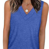 V-Neck Casual Sleeveless Tank Top