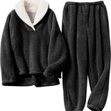 Tiny™ | Sherpa-collar fleece loungewear set