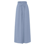 Casual High-Waist Drawstring Flowy Palazzo Pants