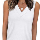 V-Neck Casual Sleeveless Tank Top