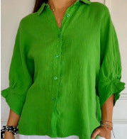 Button-Down Casual Linen Oversized Shirt