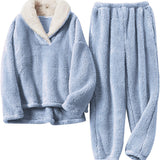 Tiny™ | Sherpa-collar fleece loungewear set
