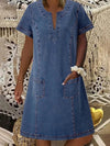 Dark blue with pockets