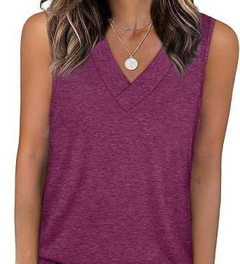 V-Neck Casual Sleeveless Tank Top