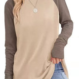 Filippa™ | Curved-Hem Raglan Long-Sleeve Top