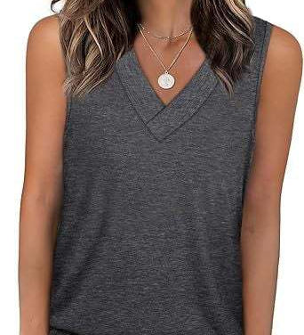 V-Neck Casual Sleeveless Tank Top