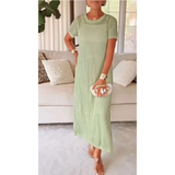 Chic Crochet Knit Hollow-Out Maxi Dress